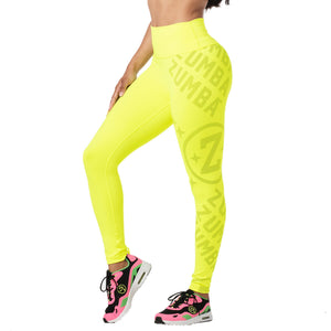 Zumba Smiles High Waisted Ankle Leggings
