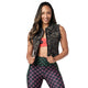 Zumba Style Denim Vest With Swarovski Crystals
