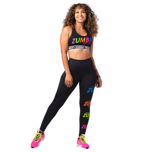 Zumba Happy High Waisted Ankle Leggings