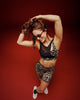 Rock n Roll Z-Lift Square Neck Bra With Mesh - Black/Tan