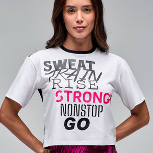 STRONG iD Boxy Top W Mesh Back - White