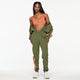 ZW X GW Mock Neck Woven Cargo Jumpsuit