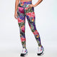Eastern Flavor Magic High Waisted Ankle Legging - Pink/Yellow