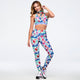 Eastern Flavor High Waisted Ankle Legging - Green/Blue