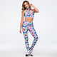 Eastern Flavor High Waisted Ankle Legging - Green/Blue