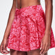 Rock n Roll Crossover Waistband Skort - Red/Pink