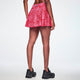 Rock n Roll Crossover Waistband Skort - Red/Pink