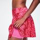 Rock n Roll Crossover Waistband Skort - Red/Pink