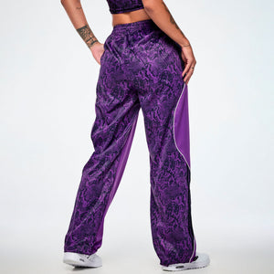 Rock n Roll Curvy Track Pants - Purple/Black