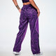 Rock n Roll Curvy Track Pants - Purple/Black