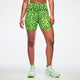Dale-Z High Waisted Biker Shorts - Green/Black