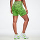 Dale-Z High Waisted Biker Shorts - Green/Black