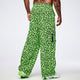 Dale-Z High Waisted Woven Cargo Pants - Green/Black