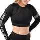Zumba Futuristic Long Sleeve Crop Top