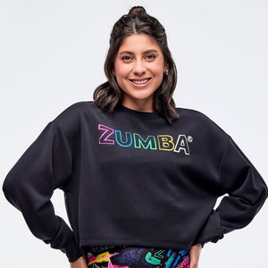 Sizzlin' Long Sleeve Oversized Crop Top