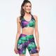 Apres Zumba Racerback Bra With Encased Elastic - Green/Purple