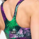 Apres Zumba Racerback Bra With Encased Elastic - Green/Purple
