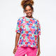 Eastern Flavor Boxy Mesh Top With Side Slits