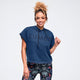 Latin Movement Short Sleeve Crop Pullover Hoodie