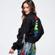 Latin Movement Drop Shoulder Zip-Up Jacket