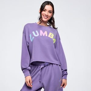 Pastel Modal Long Sleeve Oversized Crop Top