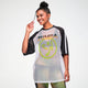Electric Feel Oversized Mesh Raglan Top