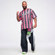 Dale-Z Oversized Drop Shoulder Tee - Pink/Black
