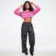 Dale-Z Long Sleeve Crew Neck Crop Top - Gumball