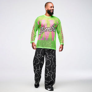 Dale-Z Oversized Mesh Long Sleeve Top - Get in Lime