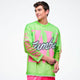 Dale-Z Oversized Mesh Long Sleeve Top - Get in Lime