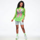 Dale-Z Oversized Mesh Long Sleeve Top - Get in Lime