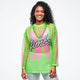 Dale-Z Oversized Mesh Long Sleeve Top - Get in Lime