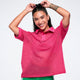 Color Spree Oversized Mesh Polo