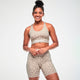Zumba Z-Lift Scoop Neck Bra - Beige/Tonal