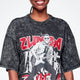 Rock n Roll Oversized Drop Shoulder Tee - Bold Black