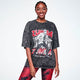 Rock n Roll Oversized Drop Shoulder Tee - Bold Black