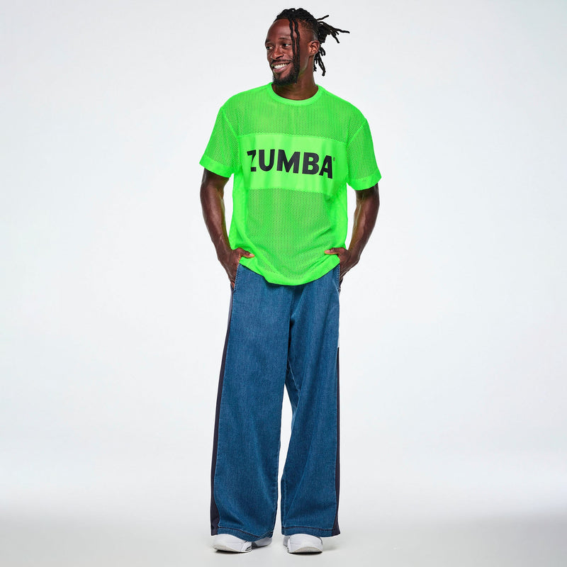 Ultrabright Mesh Boxy Top - Get in Lime