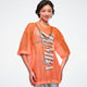 Dale-Z Oversized Mesh V-Neck Top - Orange You Hot