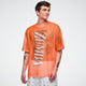 Dale-Z Oversized Mesh V-Neck Top - Orange You Hot