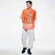 Dale-Z Oversized Mesh V-Neck Top - Orange You Hot