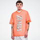Dale-Z Oversized Mesh V-Neck Top - Orange You Hot