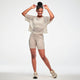 Zumba Mesh Crop Top - Beige