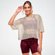 Zumba Mesh Crop Top - Beige
