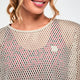 Zumba Mesh Crop Top - Beige