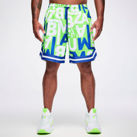 Dale-Z Men's Mesh Shorts - Green/Blue