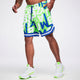 Dale-Z Men's Mesh Shorts - Green/Blue