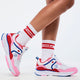 Zumba Amour Plush Half Crew Sock - White