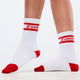Zumba Amour Plush Half Crew Sock - White