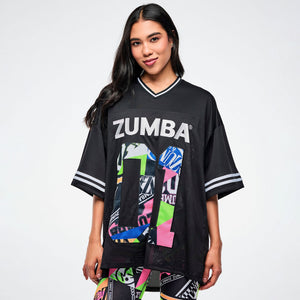 Dale-Z Oversized Sports Jersey - Bold Black