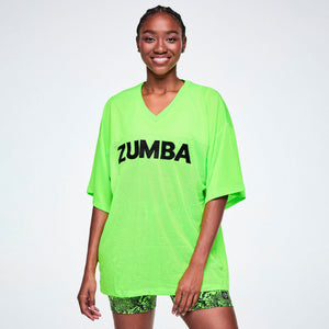 Ultrabright Oversized Mesh Sports Jersey - Get in Lime
